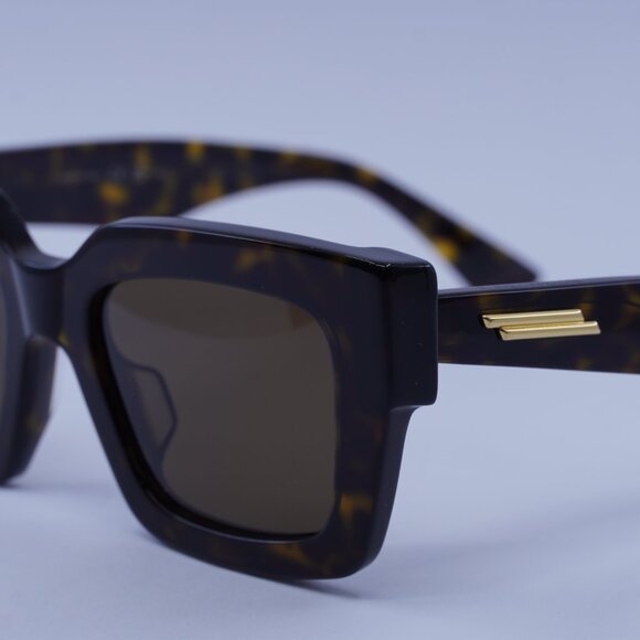 Bottega Veneta BV1212S 002 Sunglasses Havana Square Frame, Brown Lenses - Picture 4 of 11